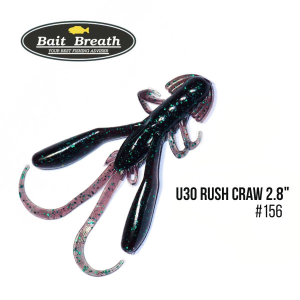 ".Приманка Bait Breath U30 Rush Craw 2.8" (7шт.) (156 Junebug /green)