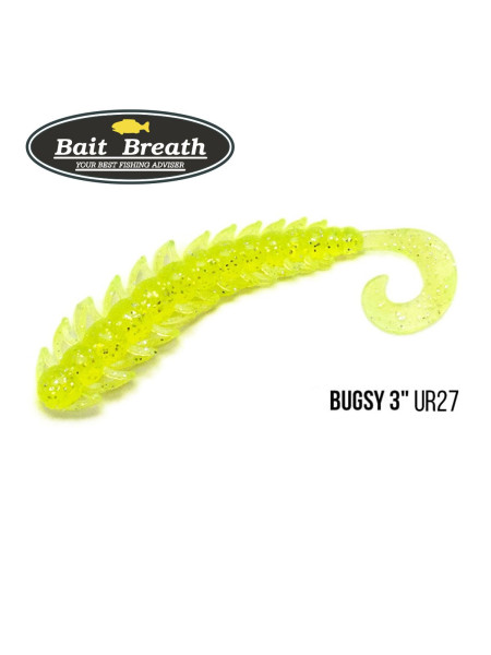 Приманка Bait Breath BUGSY 3" Rock Soul (11 шт.) (Ur27 Chartreuse／silver)