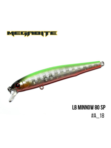 Воблер Megabite LB Minnow 80 SP (80 мм, 5,5 гр, 0,8 m) (A_18)