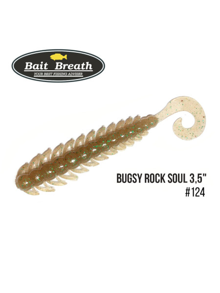 Приманка Bait Breath BUGSY 3,5" Rock Soul (10 шт.) (124 　Cinnamon/Green)