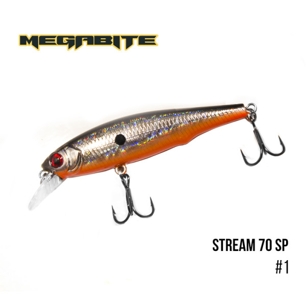 Воблер Megabite Stream 70 SP (70 мм, 6,4гр, 0,8m) (1)