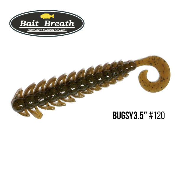 Приманка Bait Breath BUGSY 3,5" (8шт.) (120 Green Pumpkin/Seed)