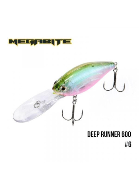 ".Воблер Megabite Deep Runner 600 F (80 мм, 26.7 гр, 6 m) (A_7)