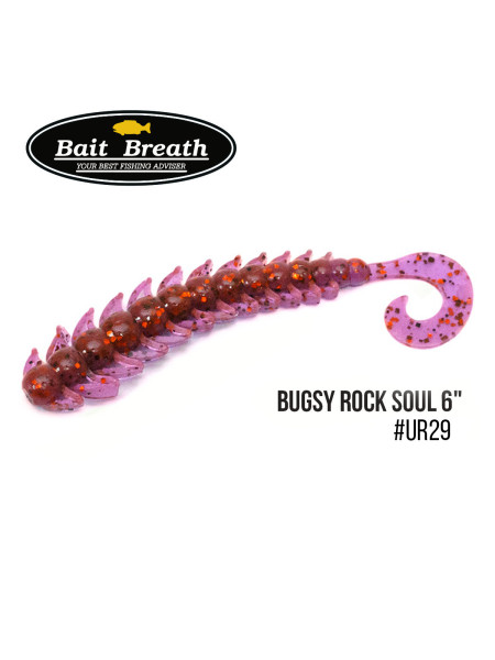 Приманка Bait Breath BUGSY 6" Rock Soul (6шт.) (Ur29 Chameleon／Red・seed)
