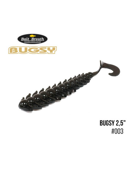 Приманка Bait Breath BUGSY 2,5" (10шт.) (003 Solid Black)