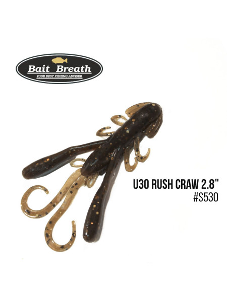 ".Приманка Bait Breath U30 Rush Craw 2.8" (7шт.) (S530 Golden Craw)