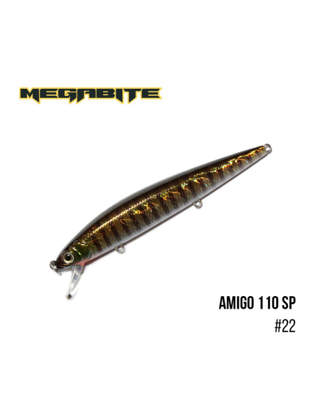 Воблер Megabite Amigo 110 SP (110 мм, 14,3 гр, 1,0 m) (22)