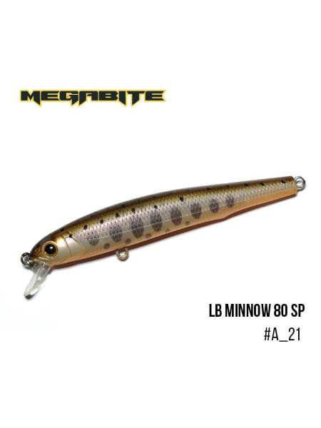 Воблер Megabite LB Minnow 80 SP (80 мм, 5,5 гр, 0,8 m) (A_21)