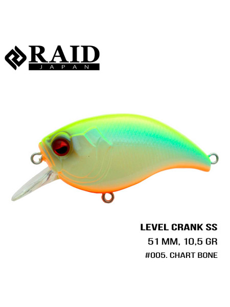 ".Воблер Raid Level Crank (50.8mm, 10.5g) (005 Chart Bone)