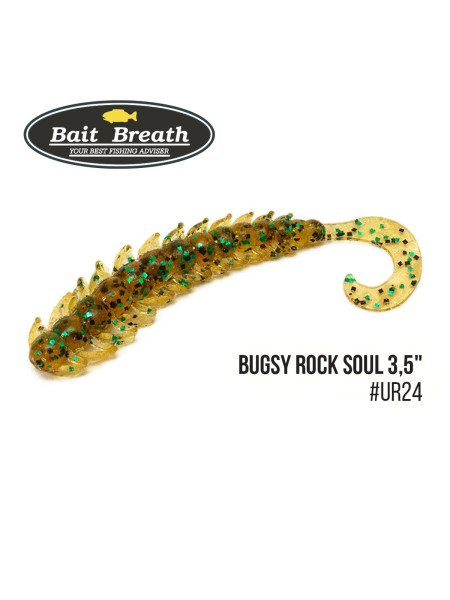 Приманка Bait Breath BUGSY 3,5" Rock Soul (10 шт.) (Ur24 Pumpkin／green・seed)