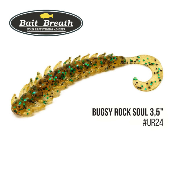 Приманка Bait Breath BUGSY 3,5" Rock Soul (10 шт.) (Ur24 Pumpkin／green・seed)