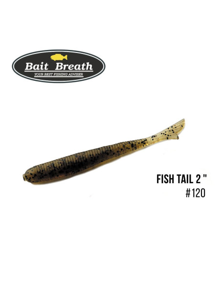 ".Приманка Bait Breath U30 Fish Tail 2" (10шт.) (120 Green Pumpkin/Seed )