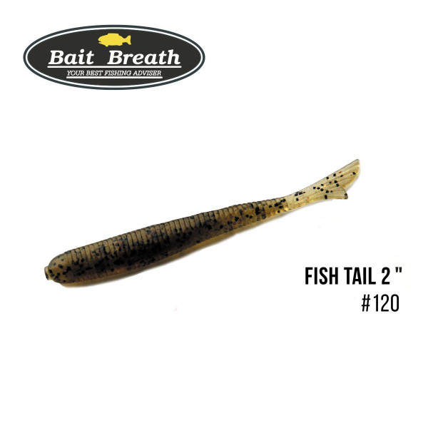 ".Приманка Bait Breath U30 Fish Tail 2" (10шт.) (120 Green Pumpkin/Seed )