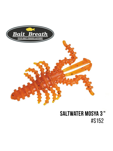 ".Приманка Bait Breath Saltwater Mosya 3" (6 шт.) (S152 Orange／red)