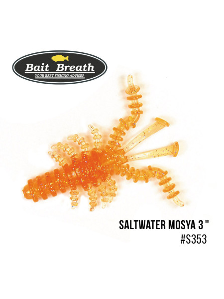 Приманка Bait Breath Saltwater Mosya 2" (10 шт.) (S353 UV Ｈologram Clear orange)