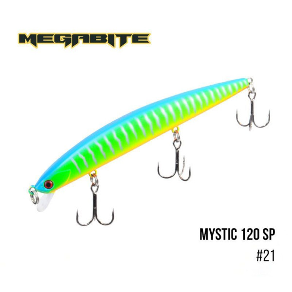 ".Воблер Megabite Mystic 120 SP (120 мм, 14,8 гр, 0,5 m) (21)