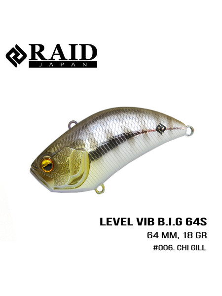 Воблер Raid Level Vib B.I.G. (64mm, 18g) (006 Chi Gill)