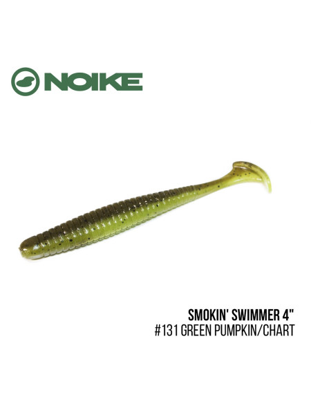 Приманка Noike Smokin' Swimmer 4" (6шт) (#131 Green Pumpkin/Chart )