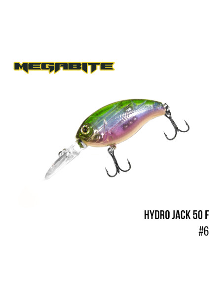 Воблер Megabite Hydro Jack 50 F (50 мм, 9,01гр, 3m) (6)