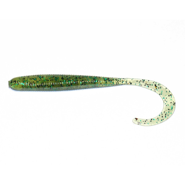 ".Приманка Bait Breath U30 Fish Curly 2,5" ( 8шт.) (#144 Watermelon/Black/Green Flake)