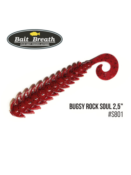 Приманка Bait Breath BUGSY 2,5" Rock Soul (12 шт.) (S801 Red/Seed)