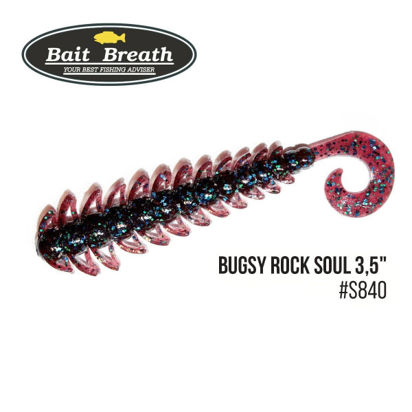 ".Приманка Bait Breath BUGSY 3,5" Rock Soul (10 шт.) (S840 colablueparl／blue・green)