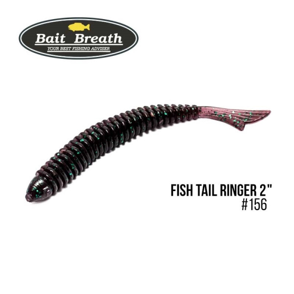 Приманка Bait Breath U30 Fish Tail Ringer 2" (10шт.) (156 Junebug/Green)