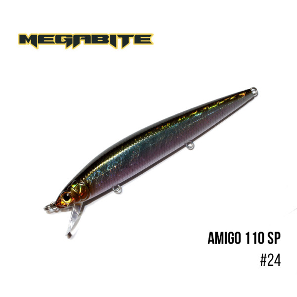 Воблер Megabite Amigo 110 SP (110 мм, 14,3 гр, 1,0 m) (24)