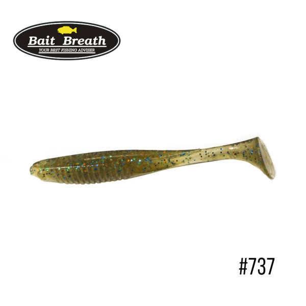 Приманка Bait Breath E.T.Shad 2,8" (8 шт) (737 Weed goby)