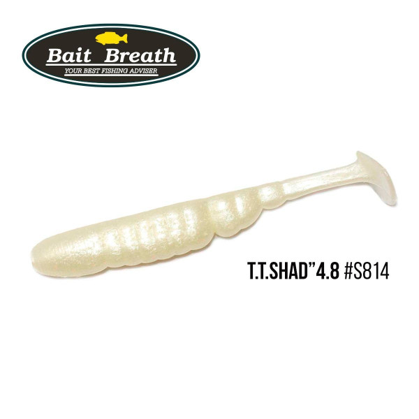 ".Приманка Bait Breath T.T.Shad 4,8" (5 шт) (S814 　Glow Pearl)