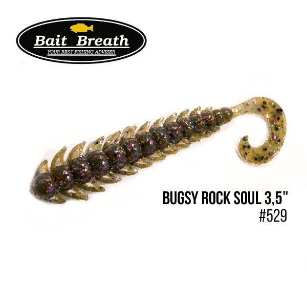 Приманка Bait Breath BUGSY 3,5" Rock Soul (10 шт.) (529 MORIZO Shrimp)