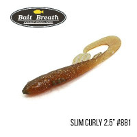 ".Приманка Bait Breath BeTanCo Slim Curly 2,5" (8шт) (S881 UV-Pumpkin magic)