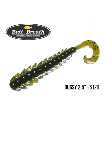 Приманка Bait Breath BUGSY 2,5" (10шт.) (120 Green Pumpkin/Seed )