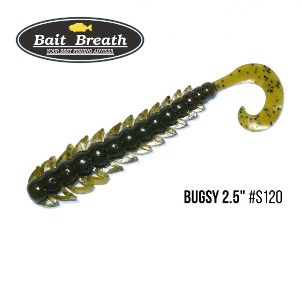 Приманка Bait Breath BUGSY 2,5" (10шт.) (120 Green Pumpkin/Seed )