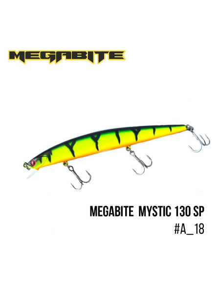 ".Воблер Megabite Mystic 130 SP (130 мм, 18,4 гр, 0,5 m) (A_18)