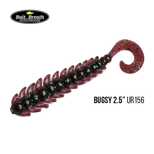 Приманка Bait Breath BUGSY 2,5" Rock Soul (12 шт.) (Ur156 Junebug／Green)