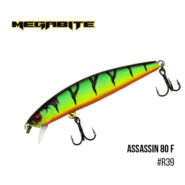 Воблер Megabite Assassin 80 F (80 мм, 7,8 гр, 0,4 m) (R39)