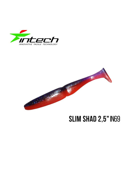 ".Приманка Intech Slim Shad 2,5"(12 шт) (IN69)