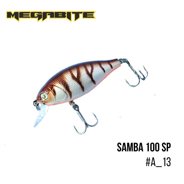 ".Воблер Megabite Samba 100 SP (60 мм, 14,8 гр, 1 m) (A_13)