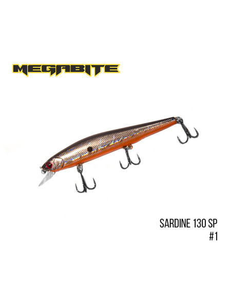 Воблер Megabite Sardine 130SP (130 mm, 19.7 g, 1.8 m) (1)