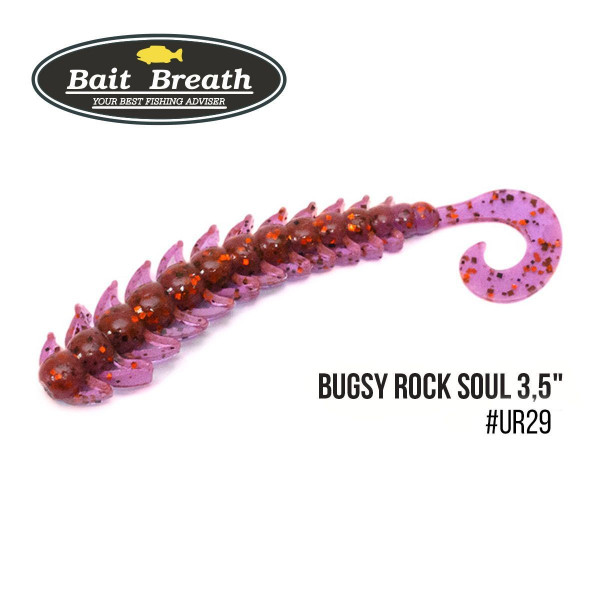 ".Приманка Bait Breath BUGSY 3,5" Rock Soul (10 шт.) (Ur29 Chameleon／Red・seed)