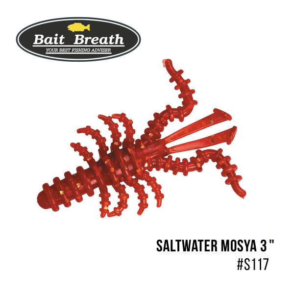 Приманка Bait Breath Saltwater Mosya 3" (6 шт.) (S117 Red／Gold)