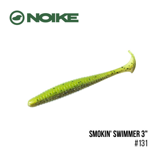 Приманка Noike Smokin' Swimmer 3" (9шт) (#131 Green Pumpkin/Chart )