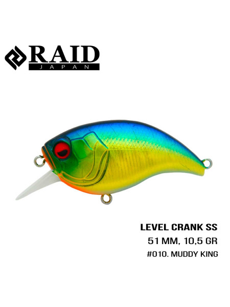 ".Воблер Raid Level Crank (50.8mm, 10.5g) (010 Muddy King)