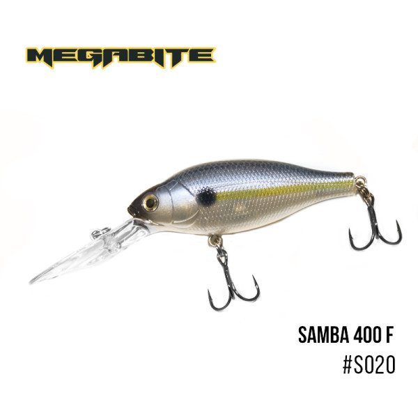 Воблер Megabite Samba 400 F (70 мм, 17,5гр, 4 m) (S020)