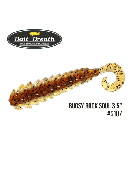 ".Приманка Bait Breath BUGSY 3,5" Rock Soul (10 шт.) (S107 Pumpkin／seed)