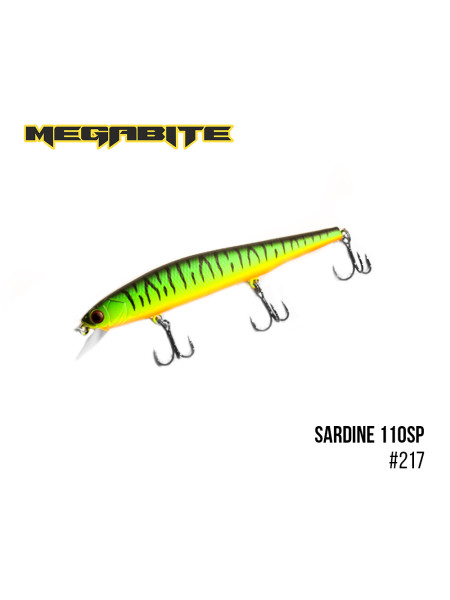 Воблер Megabite Sardine 110SP (110 mm, 13.7 g, 1.2 m) (217)