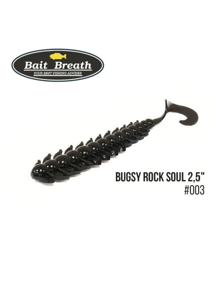 ".Приманка Bait Breath BUGSY 2,5" Rock Soul (12 шт.) (003 Solid Black)