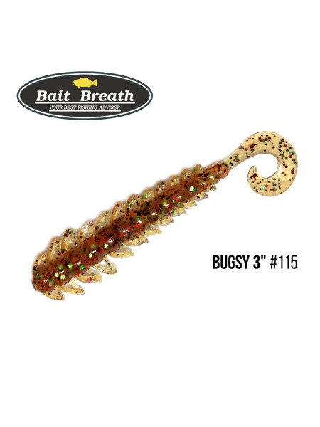 Приманка Bait Breath BUGSY 3" Rock Soul (11 шт.) (S115 Pumpkin/Green・Red・Seed)