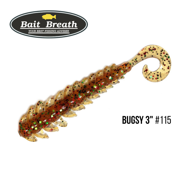 Приманка Bait Breath BUGSY 3" Rock Soul (11 шт.) (S115 Pumpkin/Green・Red・Seed)